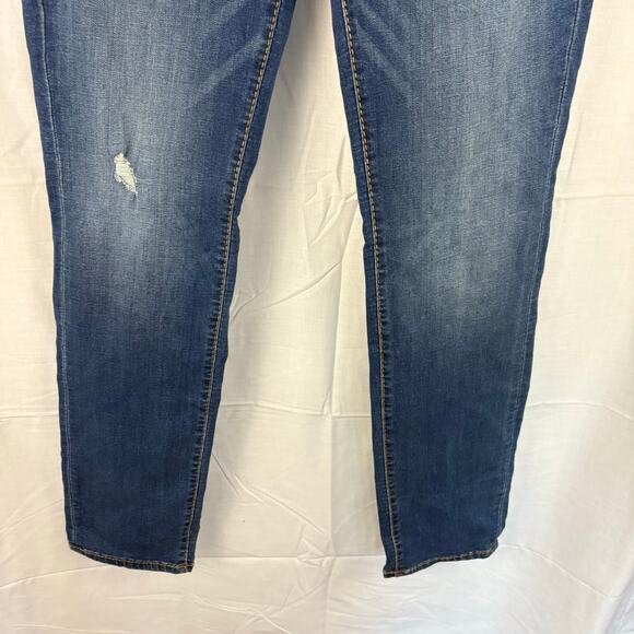 True Religion Jeans Mens W30 L34 Blue Geno Relaxed Slim Fit Distressed Denim - Picture 7 of 8